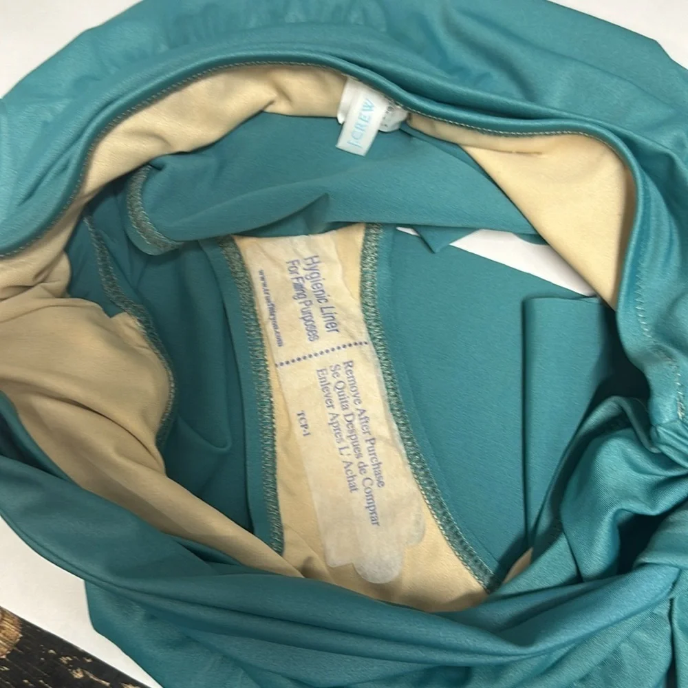 NWOT J.Crew Belted Swim Skirt Bottoms Teal Sz S